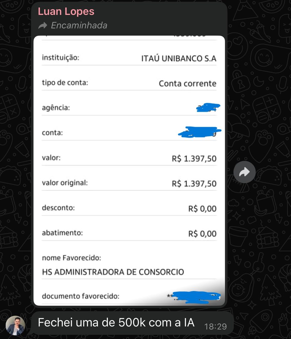 Consórcio de 500 mil fechado com apoio de IA